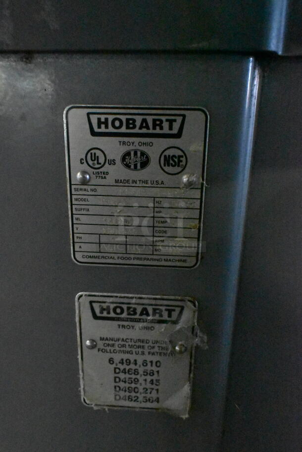 Hobart HL662 Metal Commercial Floor Style 60 Quart Planetary Dough Mixer w/ Metal Mixing Bowl and Dough Hook Attachment. 200-240 Volts, 1/3 Phase. - Image 8 of 10