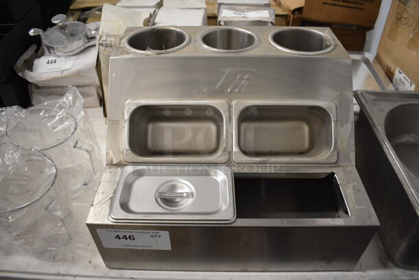 Sii Stainless Steel Commercial Countertop Multi Compartment Bin. 16x15x10