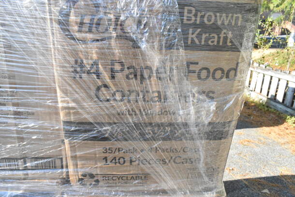 20 BRAND NEW Boxes Including 5001RT350B Lavex White Hardwound Paper Towel, 350 Feet / Roll - 12/Case, 795PTOKFT1 Choice Kraft Microwavable Folded Paper #1 Take-Out Container 4 3/8" x 3 1/2" x 2 1/2" - 450/Case, 50010W Choice 10 oz. White Poly Paper Hot Cup - 1000/Case, 2 Box Dart SafeSeal 16 oz. Plastic Tamper-Resistant, Tamper-Evident Bowl with Dome Lid - 240/Case, 795PTOKFT4 Choice Kraft Microwavable Folded Paper #4 Take-Out Container 7 3/4" x 5 1/2" x 3 1/2" - 160/Case, 5001RT800B Lavex 8" White Hardwound Paper Towel, 800 Feet / Roll - 6/Case, 2 Box 5001RT800N Lavex 8" Natural Kraft Hardwound Paper Towel, 800 Feet / Roll - 6/Case. 20 Times Your Bid!  - Image 8 of 12