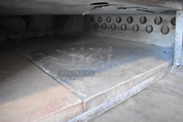 2 Bari Model MS54 Stainless Steel Commercial Natural Gas Powered Single Deck Pizza Ovens w/ Cooking Stones. 80,000 BTU. 2 Times Your Bid! 72x44x66 - Image 6 of 10
