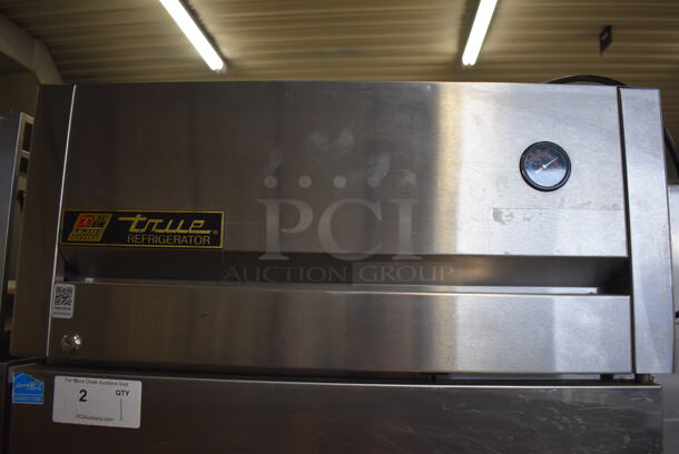 2012 True TG1R-1S ENERGY STAR Stainless Steel Commercial Single Door Reach In Cooler w/ Poly Coated Racks on Commercial Casters. 115 Volts, 1 Phase. 29x35x83. Tested and Working! - Image 4 of 8