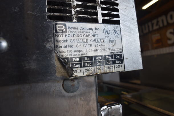 Bevles CS82-CH8 Stainless Steel Commercial 2 Half Size Door Heated Warming Cabinet. 120 Volts, 1 Phase. Tested and Working! - Image 6 of 7