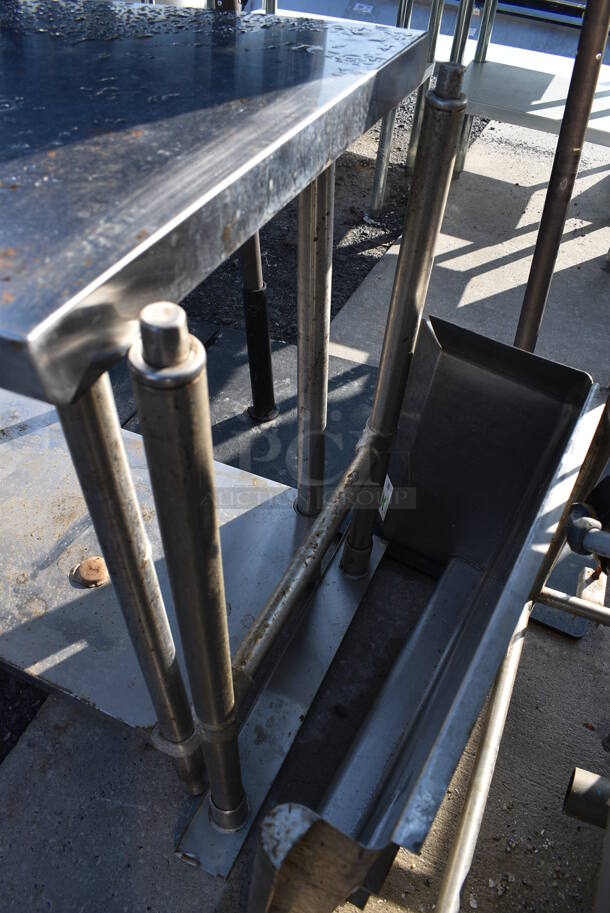 Stainless Steel Left Side Clean Side Dishwasher Table. Goes GREAT w/ Lot 372! 24x30x35 - Image 3 of 3