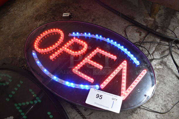 Open Light Up Sign. 21x1.5x13. Tested and Working!