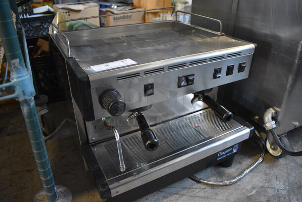 Magister MS 70 Stainless Steel Commercial Countertop 2 Group Espresso Machine w/ 2 Portafilters and Steam Wand. 110 Volts, 1 Phase. 21.5x20x20 - Image 5 of 7
