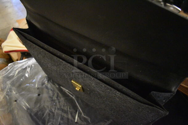 2 Various Bags; JL Powell Brown Leather Map Case and Black Bag. 11x4x15, 15x3x11.5. 2 Times Your Bid! - Image 6 of 6