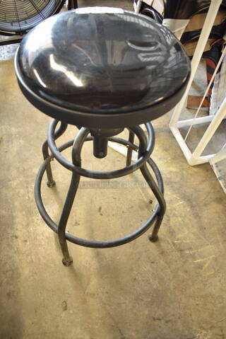 BRAND NEW SCRATCH AND DENT! Pittsburgh Black Metal Swivel Stool. 