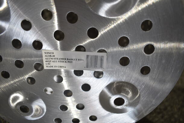 6 BRAND NEW! Winco Metal Steamer Pot Inserts Including ALSB-80, ALSB-40, ALSB-20. 6 Times Your Bid! - Image 6 of 8