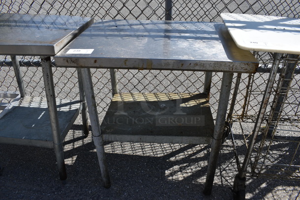 Stainless Steel Table w/ Metal Under Shelf. 30x24x33