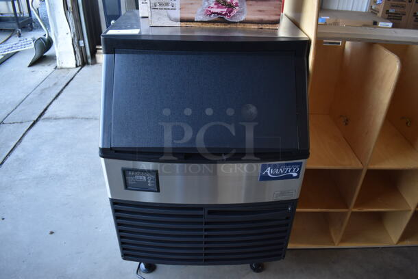 BRAND NEW! 2022 Avantco Ice UC-F-210-A Stainless Steel Commercial Undercounter Self Contained Full Cube Ice Machine/ Produces 222 lb per day. 115 Volts, 1 Phase. 26x26.5x39. Tested and Working!