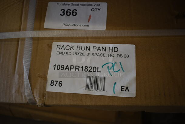 BRAND NEW SCRATCH AND DENT! Regency 109APR1820L 20 Pan End Load Bun / Sheet Pan Rack with Non-Marking Casters - Unassembled - Image 4 of 4