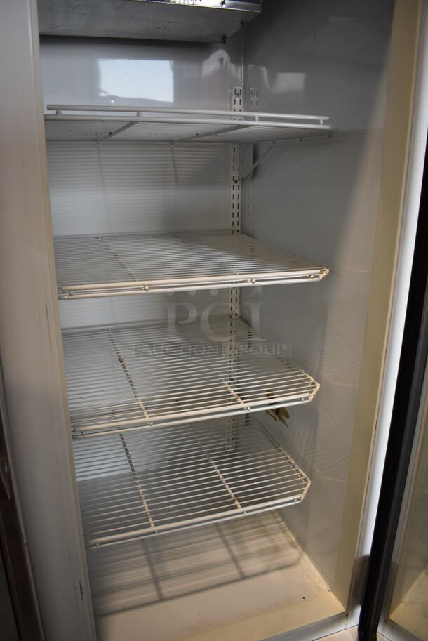 McCray Model GF48LBM Metal Commercial 2 Door Reach In Cooler Merchandiser w/ Poly Coated Racks. 115/208-230 Volts, 1 Phase. 52x32x79 - Image 5 of 5