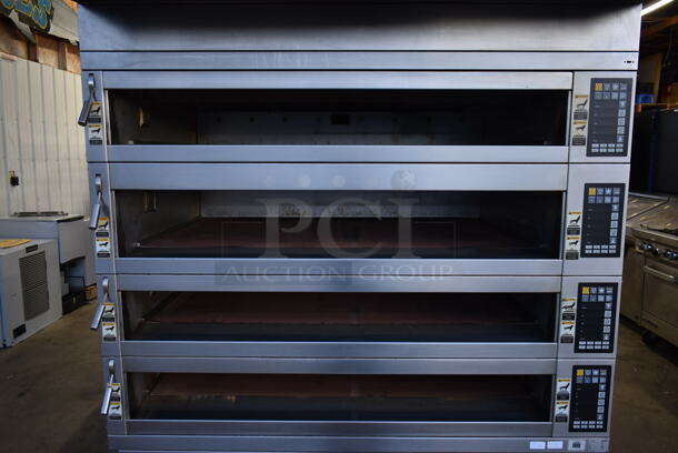 2017 Miwe CO 4.1408 Stainless Steel Commercial Floor Style Electric Powered 4 Deck Artisan Bakery Oven w/ Hood on Commercial Casters. 208 Volts, 3 Phase. - Image 9 of 10