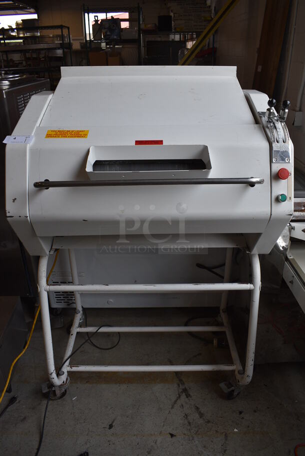 Lucks Metal Commercial Floor Style French Bread Moulder on Commercial Casters. 208 Volts, 3 Phase. 30x33x62 - Image 1 of 7