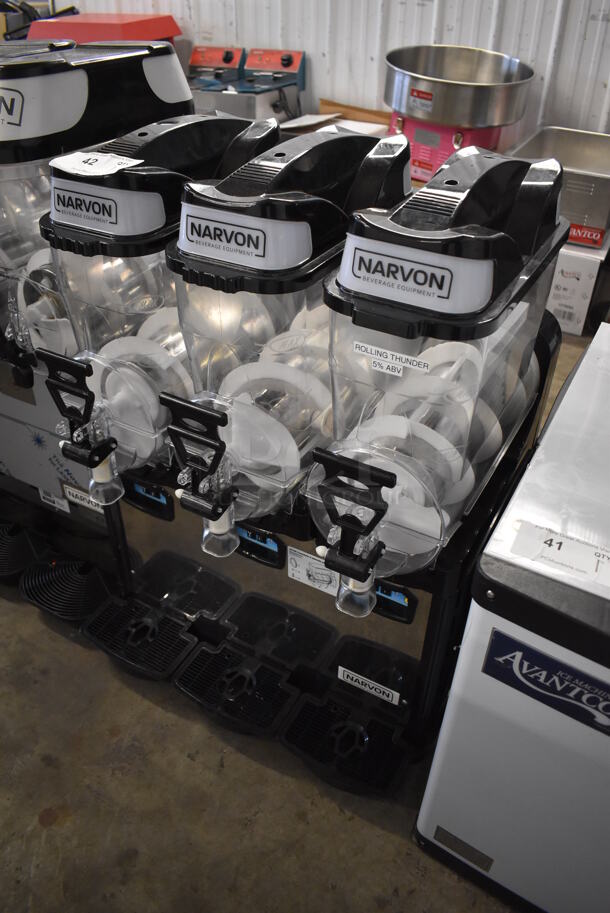 Narvon OASIS 3-10 Metal Commercial Countertop 3 Hopper Slushie Machine. 120 Volts, 1 Phase. 23x21x33. Tested and Does Not Power On - Image 2 of 7