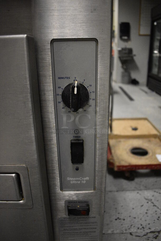 2012 Cleveland 24CGA10 SteamCraft Ultra 10 Stainless Steel Commercial Floor Style Natural Gas Powered 2 Deck Steam Cabinet. 125,000 BTU. 24x37.5x65.5. BUYER MUST REMOVE. Item Was in Working Condition on Last Day of Business. (kitchen) - Image 8 of 9
