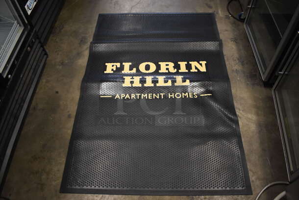 Black Floor Mat w/ Florin Hill Logo. 45x67