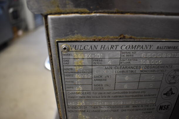 LATE MODEL! Vulcan Hart 948RX-101 Stainless Steel Commercial Countertop Natural Gas Powered Flat Top Griddle w/ Thermostatic Controls. 108,000 BTU. 48x32x17 - Image 9 of 9
