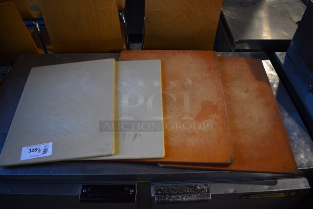 4 Various Cutting Boards. Includes 15x20x0.5. 4 Times Your Bid!
