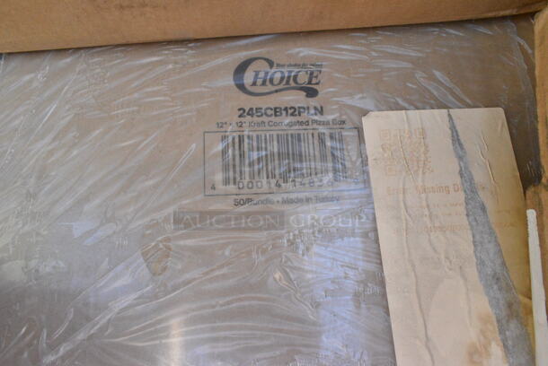 12 BRAND NEW Boxes Including TC-ST13-White Unit, Nemco 55600-2 1/4" Easy Tomato Slicer, 247PG1022FH Vigor 11" x 23" Portable Steel Griddle, TC-1350R-SS 13 Gallon Trash Can, 271CT1418OR Carlisle CT141824 Cafe 14" x 18" Orange Standard Plastic Fast Food Tray - 12/Case, 257SWD Lavex Heavy-Duty Steel Stretch Wrap Dispenser with Film Cutter, 245CB12PLN Choice 12" x 12" x 2" Kraft Customizable Corrugated Plain Pizza Box - 50/Case, Zurn Z5410 Blowout Service Sink. 12 Times Your Bid!  - Image 10 of 12