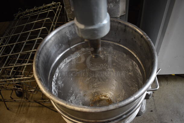 Hobart Model H-600 Metal Commercial Floor Style 60 Quart Planetary Mixer w/ Metal Mixing Bowl and Bowl Collar. 208 Volts, 3 Phase. 25x38x56  - Image 4 of 7