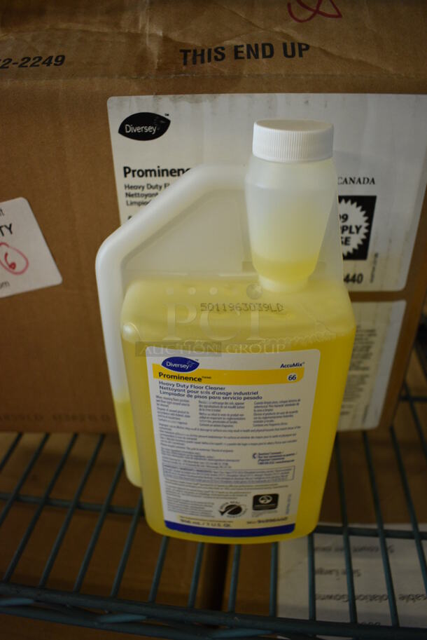 6 BRAND NEW IN BOX! Diversey Prominence Heavy Duty Floor Cleaner Bottles. 4x3x8. 6 Times Your Bid!