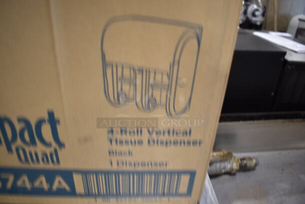2 BRAND NEW IN BOX! Compact Black Poly Wall Mount Toilet Paper Dispensers. 2 Times Your Bid! - Image 5 of 7