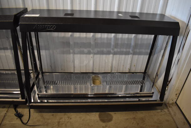 Avantco 177HDC48 Metal Commercial Countertop Heated Display Case Merchandiser. Missing Glass. 120 Volts, 1 Phase. 47x18.5x32. Tested and Working!