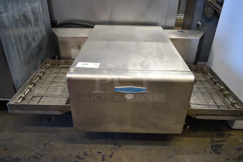 2018 Turbochef HhC2020 Stainless Steel Commercial Countertop Electric Powered Conveyor Rapid Cook Oven. 208/240 Volts, 3 Phase. 