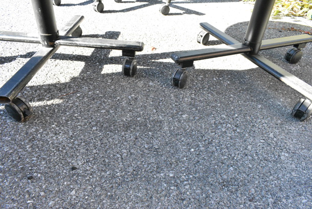 32 Various Patterned Folding Round Table on Casters. 32 Times Your Bid!  - Image 2 of 8