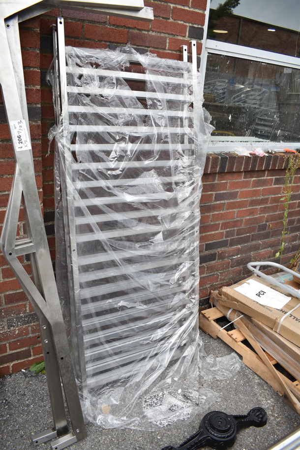 3 Various BRAND NEW SCRATCH AND DENT! Items; Pieces to Pan Rack, Metal Table Colum Piece and Stainless Steel Frame. 3 Times Your Bid! - Image 5 of 5