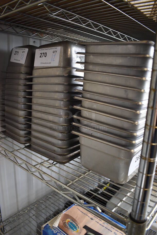 11 Stainless Steel 1/6 Size Drop In Bins. 1/6x4. 11 Times Your Bid! - Image 3 of 3
