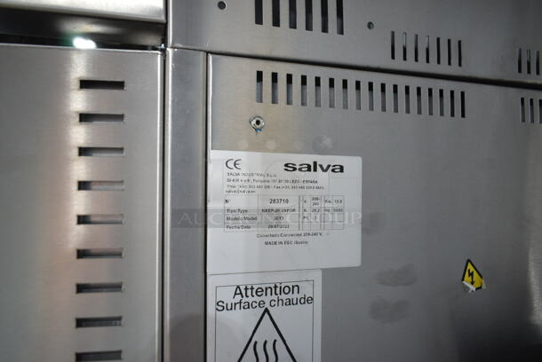 3 BRAND NEW SCRATCH AND DENT! 2022 Salva 2013 NXE-3009-B3-V3 Stainless Steel Commercial Electric Powered Single Deck Bakery Oven Pizza Ovens w/ Under Shelf on Commercial Casters. 208-240 Volts, 3 Phase. 3 Times Your Bid! - Image 12 of 12