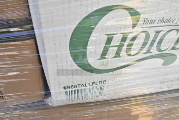 29 BRAND NEW Boxes Including 128HD12COMBO Choice Heavy Duty 12 oz. Microwavable Translucent Plastic Deli Container and Lid Combo Pack - 240/Case, 2 Box 129MCS28B Choice 28 oz. Black Rectangular Microwavable Heavy Weight Container with Lid 8 3/4" x 6 1/4" x 1 3/4" - 150/Case, 127RD16COMBO Choice 16 oz. Microwavable Clear Round Deli Container and Lid Combo Pack - 250/Case, 966TALLFLDB Choice White Tall-Fold 6" x 13" Dispenser Napkin - 8000/Case, 5001RT800B Lavex 8" White Hardwound Paper Towel, 800 Feet / Roll - 6/Case, 500CC9 Choice 9 oz. Clear PET Customizable Plastic Squat Cold Cup - 1000/Case, 4338HCAKE12100 Choice 8" High Dome Half Cake Container with Dome Lid - 100/Case, 500CC16 Choice Clear PET Customizable Plastic Cold Cup - 16 oz. - 1000/Case, 130IC20DSP1M Choice 20 lb. Clear Plastic Drawstring Ice Bag with Ice Print - 250/Case, 150CK1515RD Choice 15" x 15" Red Check Deli Sandwich Wrap Paper - 4000/Case. 29 Times Your Bid!  - Image 8 of 12