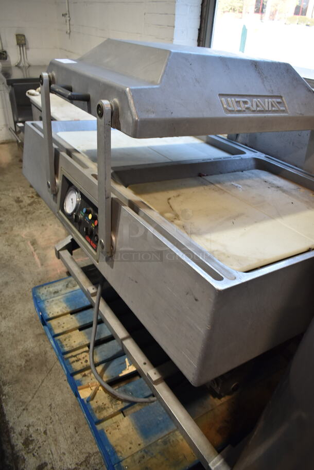 UltraVac Metal Commercial Floor Style Double Chamber Vacuum Sealer. 240 Volts, 3 Phase.  - Image 3 of 12