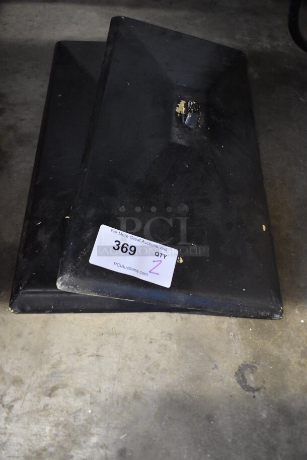 2 Black Poly Lids for Ice Cream Machine. 12x23x3. 2 Times Your Bid! - Image 1 of 4