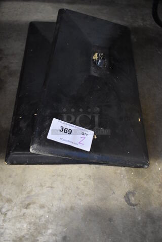 2 Black Poly Lids for Ice Cream Machine. 12x23x3. 2 Times Your Bid!