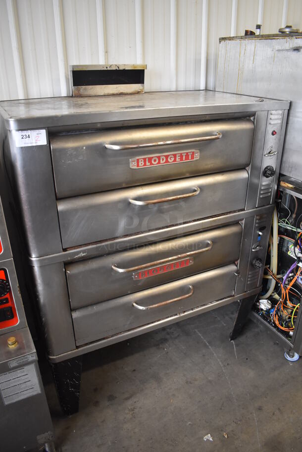 2 Blodgett Model 911-P-S Stainless Steel Commercial Single Deck Natural Gas Powered Pizza Ovens on Metal Legs. 51x29x67. 2 Times Your Bid! - Image 3 of 11