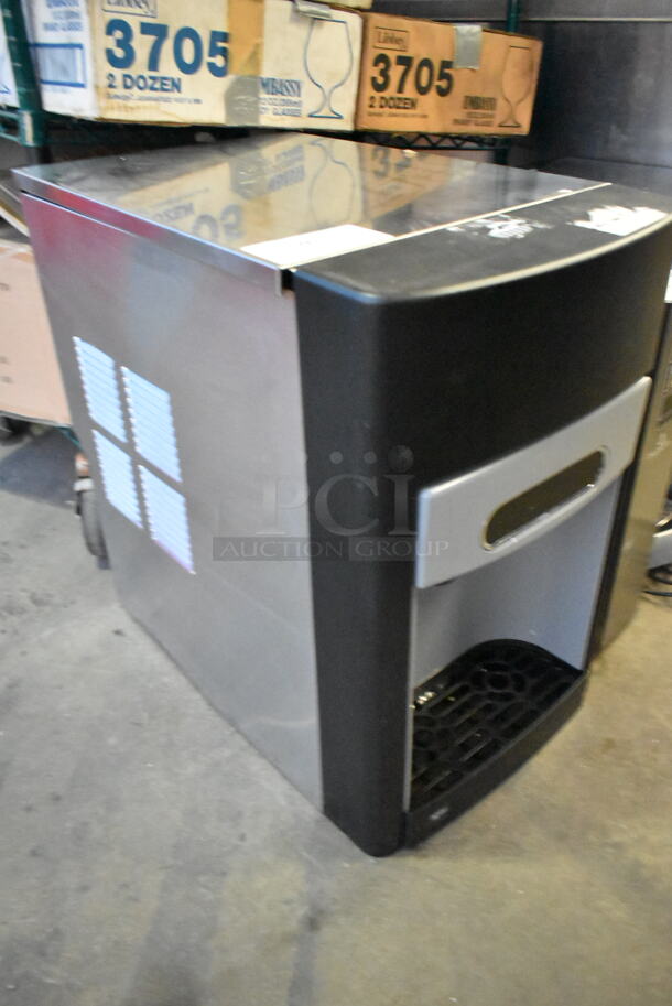 Follett 15FS100A Metal Commercial Countertop Chewblet Ice Maker and Water Dispenser with Stand. 15 lb. 115 Volts, 1 Phase.  - Image 2 of 5