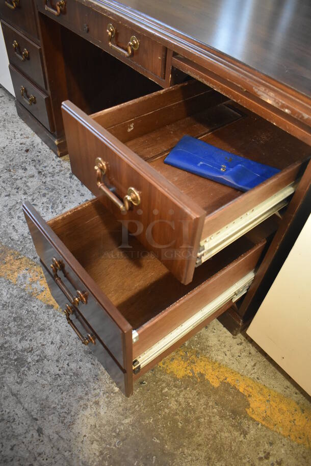 Wooden Desk w/ 6 Drawers. 60x30x30 - Image 3 of 5