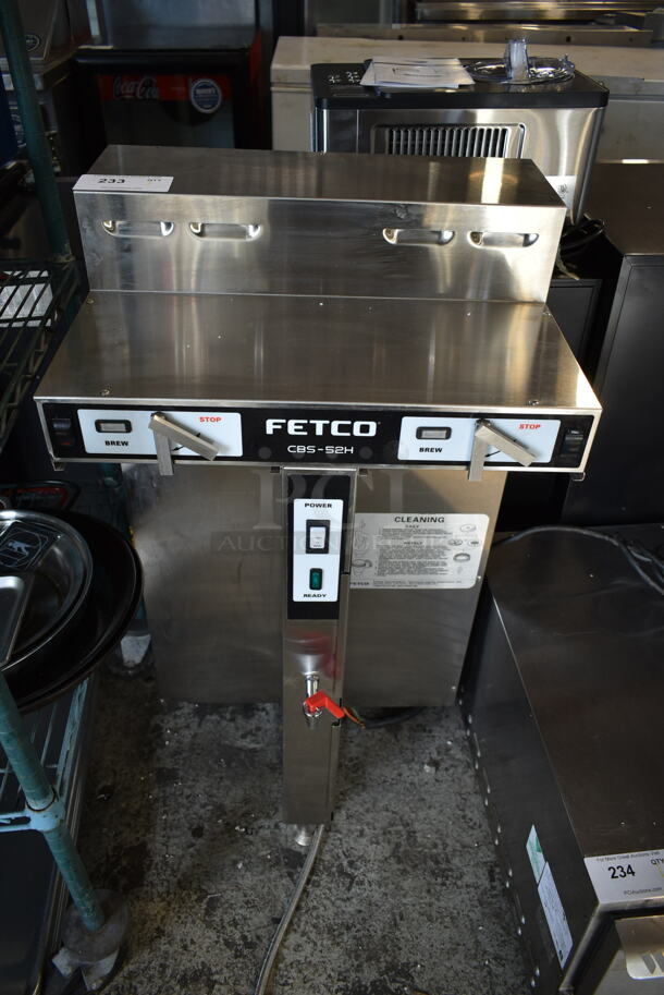 Fetco CBS-52H20 Stainless Steel Commercial Countertop Coffee Machine w/ Hot Water Dispenser and Poly Brew Basket. 120/208-240 Volts, 1 Phase. - Image 1 of 6