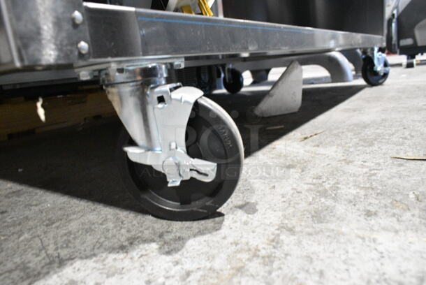 BRAND NEW! 2023 Delfield EHEI60C Stainless Steel Commercial Floor Style Electric Powered 4 Bay Steam Table w/ Under Shelf on Commercial Casters. 208-230 Volts, 1 Phase. - Image 9 of 9