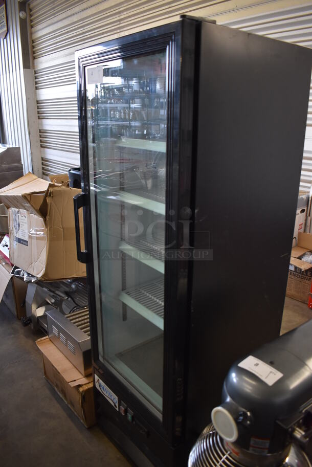 Avantco 178GDC10HCB Metal Commercial Single Door Reach In Cooler Merchandiser w/ Poly Coated Racks. 115 Volts, 1 Phase. 22x23x64. Tested and Working! - Image 4 of 8