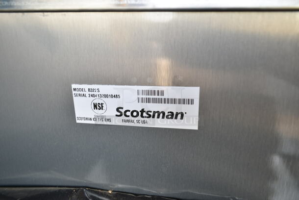 BRAND NEW SCRATCH AND DENT! 2024 Scotsman NS0422A-1B Prodigy Plus Series 22" Nugget Ice Machine - 420 lb. on 2024 Scotsman B322S Ice Storage Bin 370 lb. Stainless Steel Exterior. 115 Volts, 1 Phase.  - Image 10 of 11