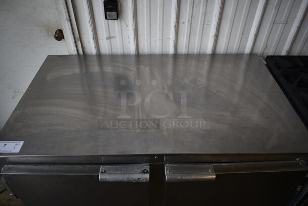 Beverage Air UCR48A Stainless Steel Commercial 2 Door Undercounter Cooler on Commercial Casters. 115 Volts, 1 Phase. Tested and Powers On But Does Not Get Cold
 - Image 2 of 7
