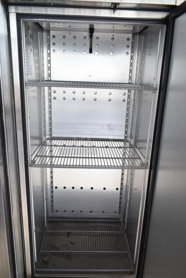 2022 True T-19F-HC Stainless Steel Commercial Single Door Reach In Freezer w/ Poly Coated Racks on Commercial Casters. 115 Volts, 1 Phase. Tested and Working! - Image 4 of 5
