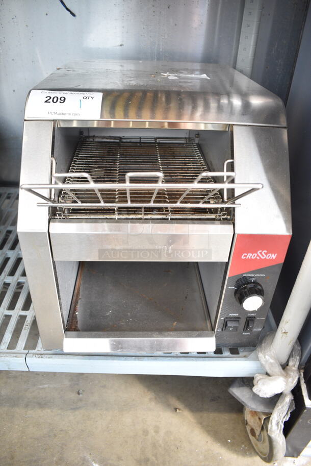 2024 Crosson CCT-500 Stainless Steel Commercial Countertop Electric Powered Conveyor Toaster Oven. 120 Volts, 1 Phase. Tested and Working! - Image 1 of 6