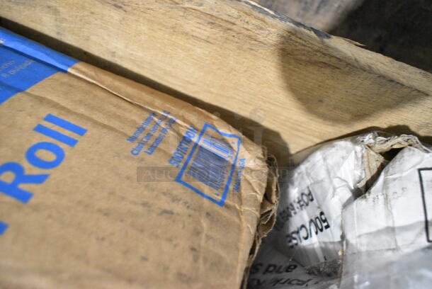 27 BRAND NEW Boxes Including 500CC12 Choice Clear PET Customizable Plastic Cold Cup - 12 oz. - 1000/Case, 5008W Choice 8 oz. Tall White Poly Paper Hot Cup - 1000/Case, 4 Box 130BKFKSNSPX500 Choice Black Extra Heavy Weight Wrapped Plastic Cutlery Pack with Napkin and Salt and Pepper Packets - 500/Case, 500TO993 Choice 9" x 9" x 3" Microwavable 1-Compartment Black / Clear Plastic Hinged Container - 100/Case, 127CH08F Choice 8 oz. Clear RPET Tall Hinged Deli Container - 200/Case, Solo 626NSL Prima PET Plastic Cold Cup Strawless Lid - 1000/Case. 27 Times Your Bid!  - Image 9 of 12