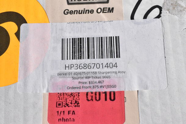 17 BRAND NEW Boxes Including HP3004992230 Vulcan 00-499223-00004 Basket, Twin Gr85, HP5928800936 Hobart 00-936547-00003 Probe And Switch Assy, HP7004108410 Vulcan 00-410841-00023 Valve,Combination,(Lp), HP3686701404 Berkel 01-404675-01158 Sharpening Assy, HP5474801100 Baxter 01-100V16-00546 Label, ServIt 423ST2ASG Angled Sneeze Guard for 2-Pan Steam Tables, YCNC167HDD/W Pactiv MealMaster 16 5/8" x 7 5/16" x 3" Full Slab White Rib Container with Dome Lid - 70/Case, OCNC-1070-DZYW, Solo TLP316-0007 Traveler White Dome Hot Cup Lid with Sip Hole - 1000/Case, 427BASEBLTDN Lancaster Table & Seating Black Steel Bolt-Down Umbrella Base. 17 Times Your Bid!  - Image 5 of 12