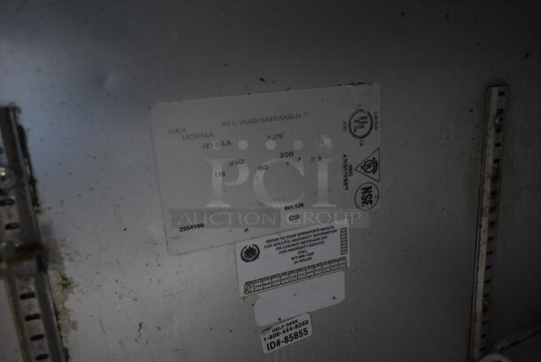 Beverage Air UCR48A Stainless Steel Commercial 2 Door Undercounter Cooler on Commercial Casters. 115 Volts, 1 Phase. Tested and Powers On But Does Not Get Cold
 - Image 6 of 7
